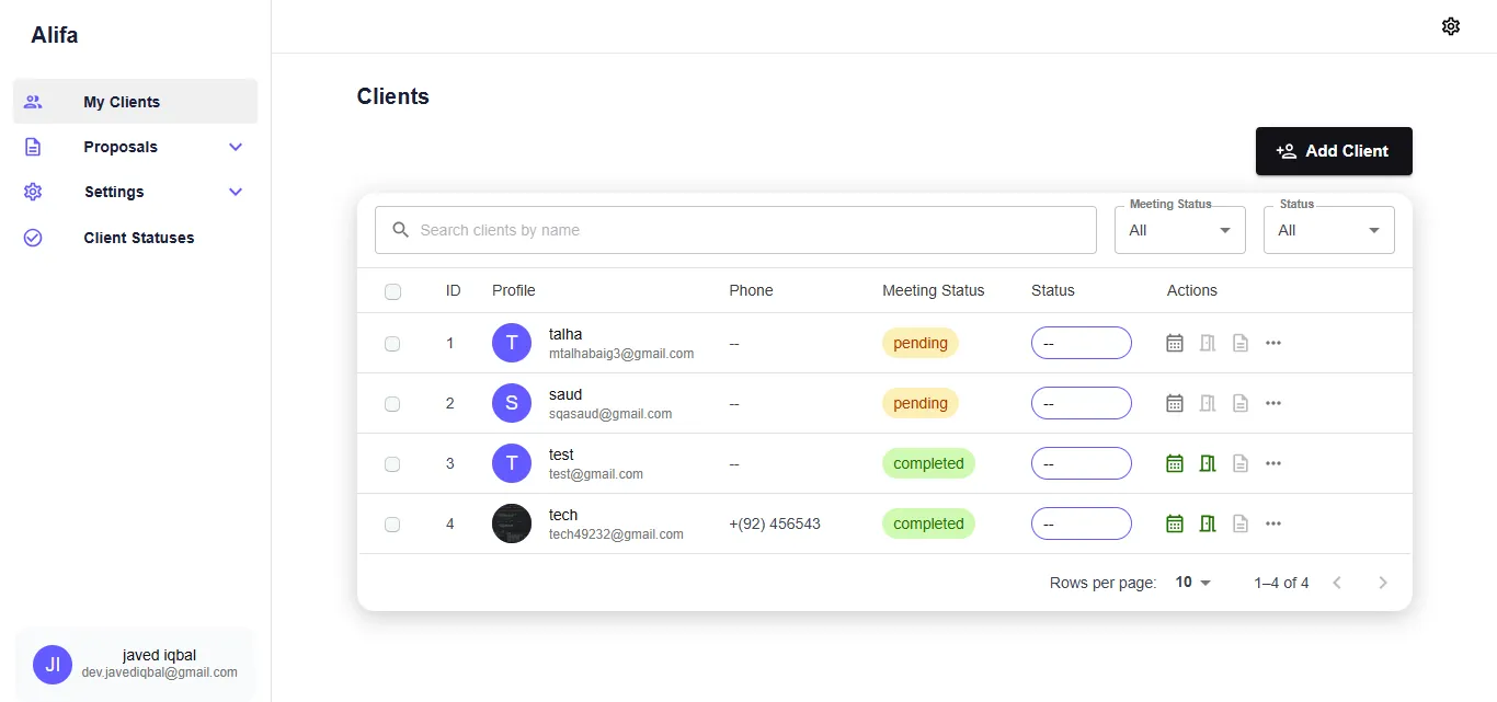 Alifa Sales Automation screenshot