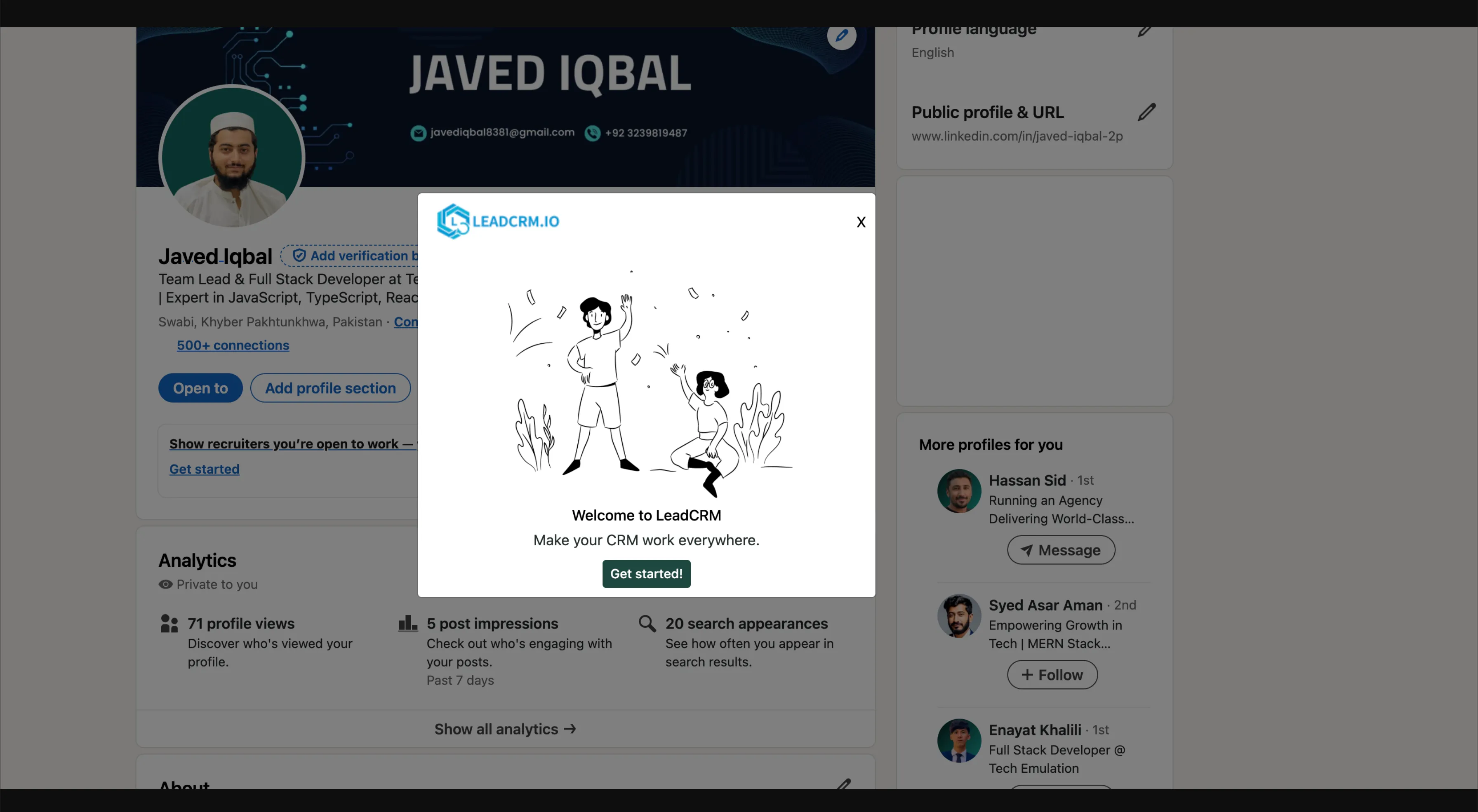 Multi-Browser CRM Extension screenshot